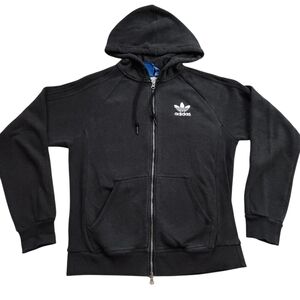 Adidas Dual Zip Grey Hoodie Mens Sz S